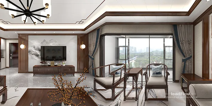Hangzhou Apartment with WPC Cladding &mdash; Bedroom 1 Feature in Hangzhou, China