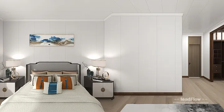 Hangzhou Apartment with WPC Cladding &mdash; Bedroom 1 Feature in Hangzhou, China - photo 1