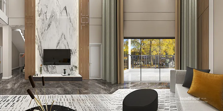 WPC Wall Cladding Apartment Case Study in Hangzhou | Modern Living-Dining Room in Hangzhou, China