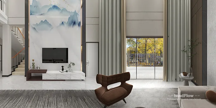 WPC Wall Cladding Apartment Case Study in Hangzhou | Modern Living-Dining Room in Hangzhou, China - photo 1