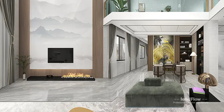 Hangzhou Villa Wall Panel Design | WPC Interior Panel Stylish Interior in Hangzhou, China