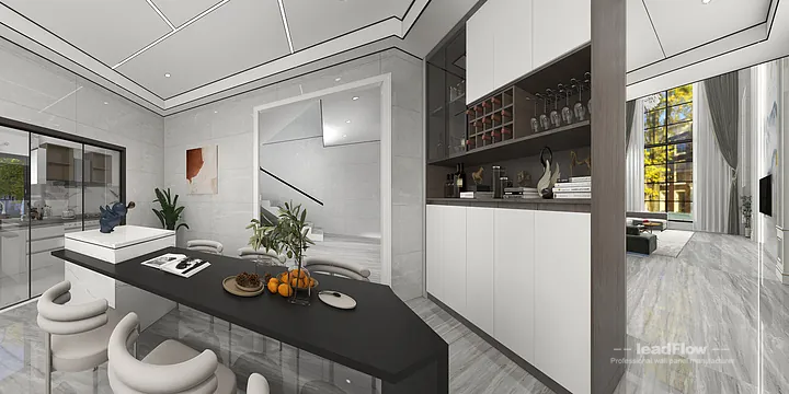 Hangzhou Villa Wall Panel Design | WPC Interior Panel Stylish Interior in Hangzhou, China - photo 11