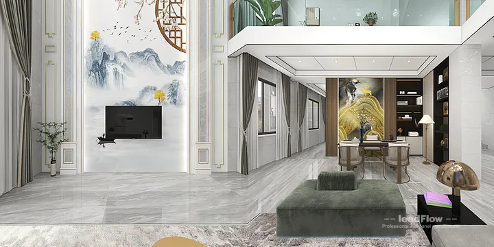 Hangzhou Villa Wall Panel Design | WPC Interior Panel Stylish Interior in Hangzhou, China - photo 12