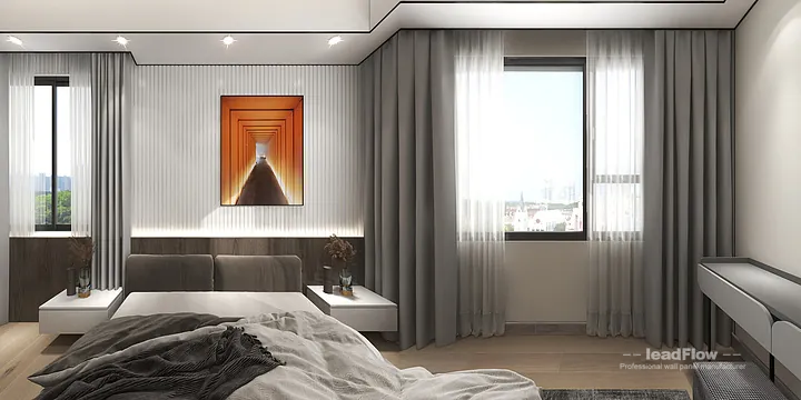 Hangzhou Villa Wall Panel Design | WPC Interior Panel Stylish Interior in Hangzhou, China - photo 2