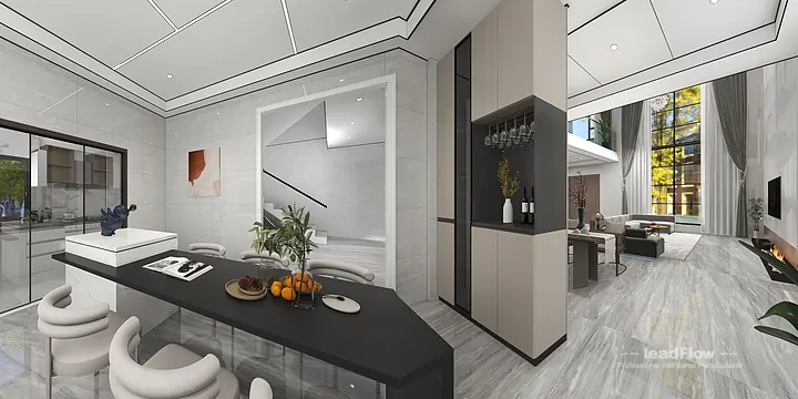 Hangzhou Villa Wall Panel Design | WPC Interior Panel Stylish Interior in Hangzhou, China - photo 5