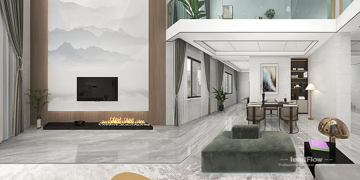 Hangzhou Villa Wall Panel Design | WPC Interior Panel Stylish Interior in Hangzhou, China - photo 6