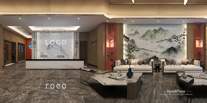Hangzhou Clubhouse Featuring WPC Wall Panel | Lobby Walls in Hangzhou, China