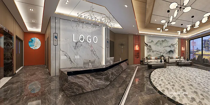 Hangzhou Clubhouse Featuring WPC Wall Panel | Lobby Walls in Hangzhou, China - photo 1