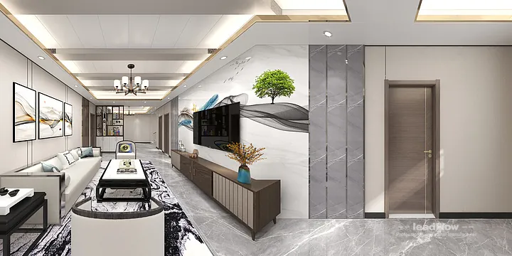 Hangzhou Apartment with WPC Interior Panel &mdash; Tea Room Feature in Hangzhou, China - photo 14