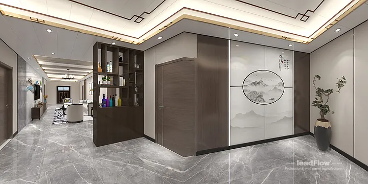 Hangzhou Apartment with WPC Interior Panel &mdash; Tea Room Feature in Hangzhou, China - photo 17