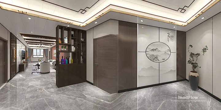 Hangzhou Apartment with WPC Interior Panel &mdash; Tea Room Feature in Hangzhou, China - photo 3