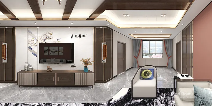 Hangzhou Apartment with WPC Interior Panel &mdash; Tea Room Feature in Hangzhou, China - photo 4