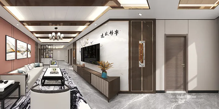 Hangzhou Apartment with WPC Interior Panel &mdash; Tea Room Feature in Hangzhou, China - photo 7