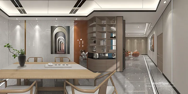 Modern Commercial Space Interior in Hangzhou using WPC Interior Panel in Shangcheng District, Hangzhou, China - photo 4