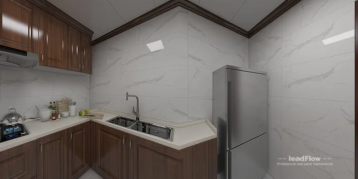 Hangzhou Clubhouse with WPC Cladding &mdash; Kitchen Feature in Hangzhou, China - photo 2