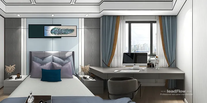WPC Wall Cladding Project: Hangzhou Apartment with Master Bedroom in Hangzhou, China - photo 2