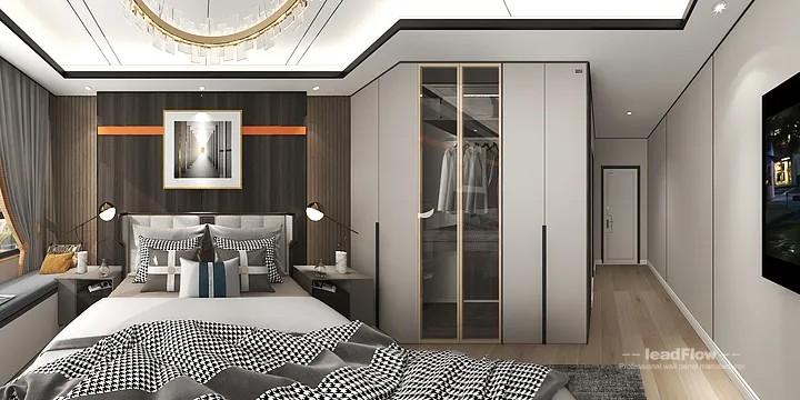 WPC Wall Cladding Project: Hangzhou Apartment with Master Bedroom in Hangzhou, China - photo 3