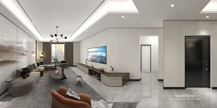 Modern Apartment Interior in Hangzhou using WPC Wall Cladding in Hangzhou, China
