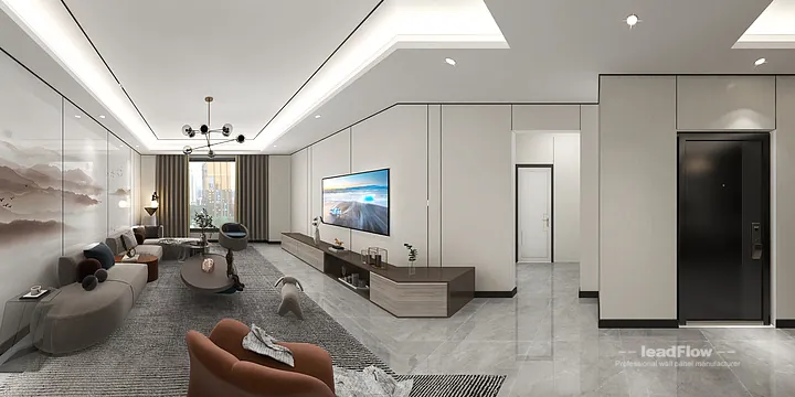 Modern Apartment Interior in Hangzhou using WPC Wall Cladding in Hangzhou, China - photo 7