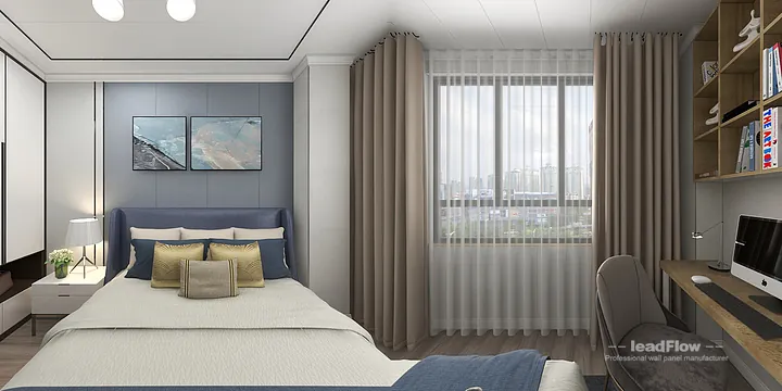 Hangzhou Apartment Featuring WPC Interior Panel | Secondary Bedroom Walls in Hangzhou, China - photo 10