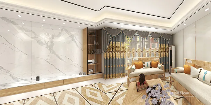 Explore WPC Interior Panel in This Ganzhou Interior Project &mdash; Elegant Style in Shangyou County, Ganzhou, China - photo 6