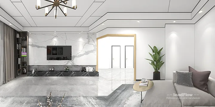 Nanchang Apartment Renovation with WPC Wall Cladding | Living Room Idea in Donghu District, Nanchang, China