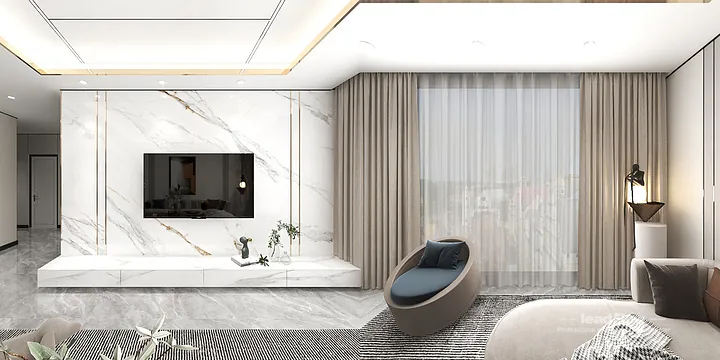 WPC Wall Panel Apartment Design in Hangzhou | Contemporary Interior in Hangzhou, China - photo 12