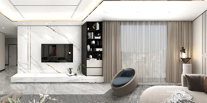 WPC Wall Panel Apartment Design in Hangzhou | Contemporary Interior in Hangzhou, China - photo 15