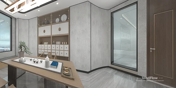 WPC Wall Panel Commercial Space Inspiration in Hangzhou &mdash; Contemporary Design in Hangzhou, China - photo 9