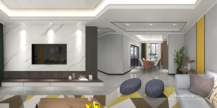 WPC Wall Panel Project: Hangzhou Apartment with guest bedroom in Hangzhou, China