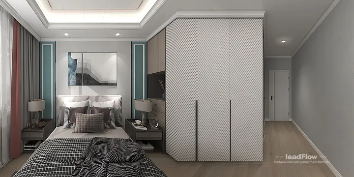 WPC Wall Panel Project: Hangzhou Apartment with guest bedroom in Hangzhou, China - photo 1