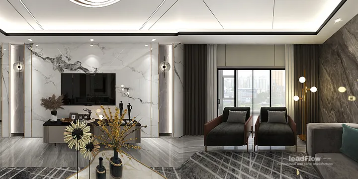 Modern WPC Interior Panel Project: Hangzhou Apartment Interior in Hangzhou, China - photo 2
