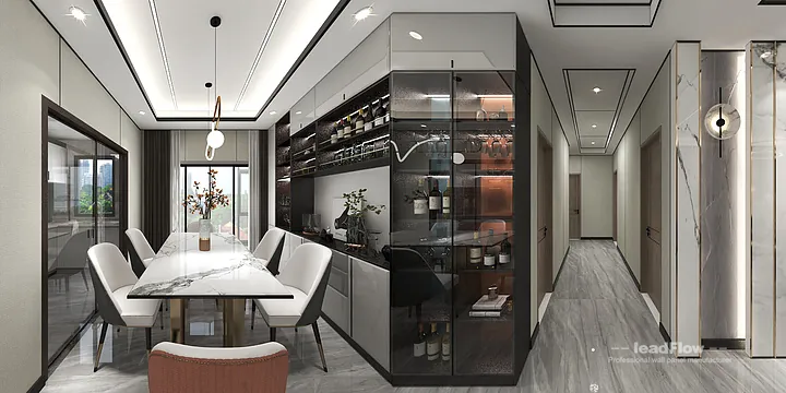 Modern WPC Interior Panel Project: Hangzhou Apartment Interior in Hangzhou, China - photo 3