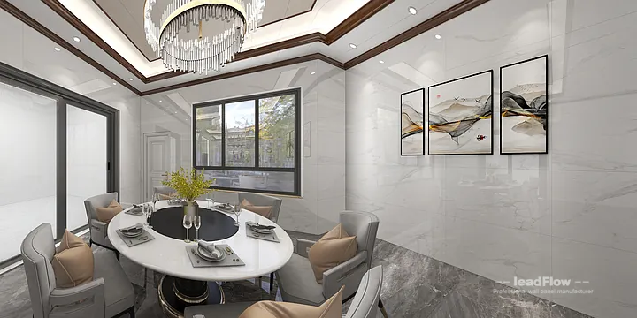 Hangzhou Apartment with WPC Cladding &mdash; Living-Dining Room Feature in Hangzhou, China - photo 4