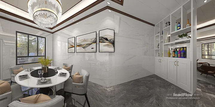 Hangzhou Apartment with WPC Cladding &mdash; Living-Dining Room Feature in Hangzhou, China - photo 5
