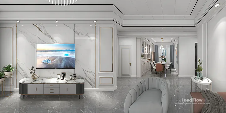 WPC Wall Panel Apartment Inspiration in Hangzhou &mdash; Warm Design in Hangzhou, China