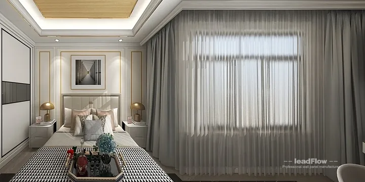 Hangzhou Apartment Interior with WPC Wall Cladding &mdash; Bedroom 2 Accent in Hangzhou, China - photo 12
