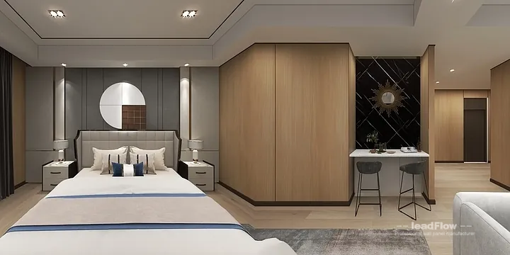 Hangzhou Boutique Hotel Wall Panel Design | WPC Wall Cladding Elegant Interior in Hangzhou, China