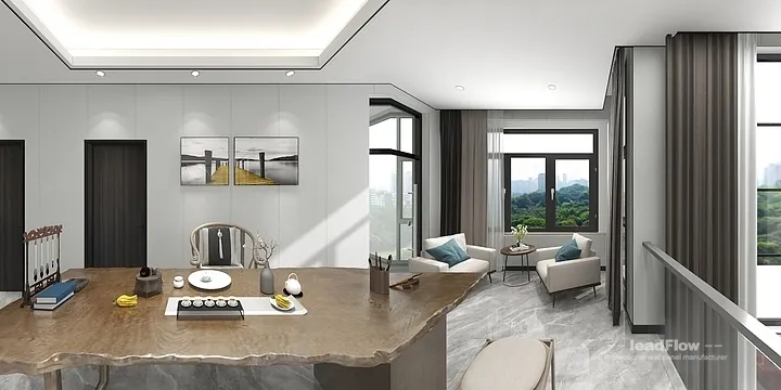 Warm WPC Wall Panel Project: Nanchang Villa Interior in Donghu District, Nanchang, China - photo 13