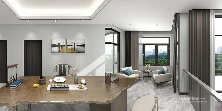 Warm WPC Wall Panel Project: Nanchang Villa Interior in Donghu District, Nanchang, China - photo 17
