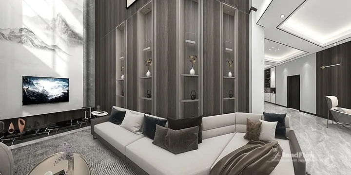 Warm WPC Wall Panel Project: Nanchang Villa Interior in Donghu District, Nanchang, China - photo 18