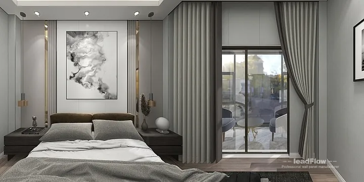 Warm WPC Wall Panel Project: Nanchang Villa Interior in Donghu District, Nanchang, China - photo 2