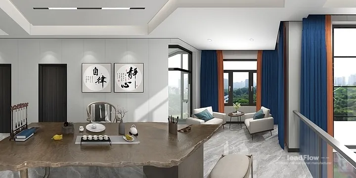 Warm WPC Wall Panel Project: Nanchang Villa Interior in Donghu District, Nanchang, China - photo 26