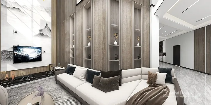 Warm WPC Wall Panel Project: Nanchang Villa Interior in Donghu District, Nanchang, China - photo 31