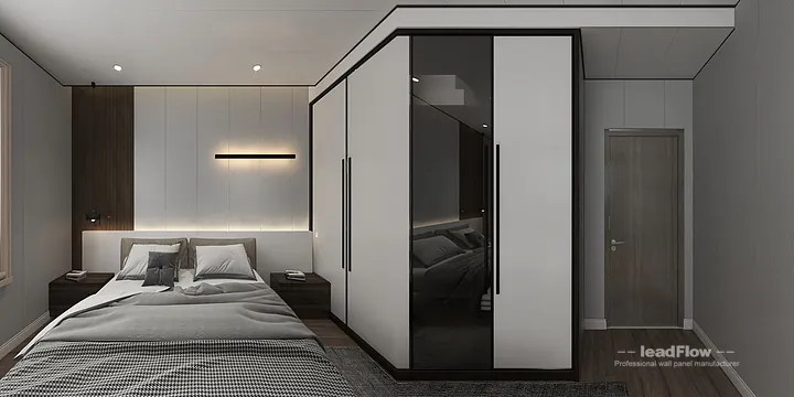 Hangzhou Apartment Interior with WPC Interior Panel &mdash; Master Bedroom Accent in Hangzhou, China - photo 10