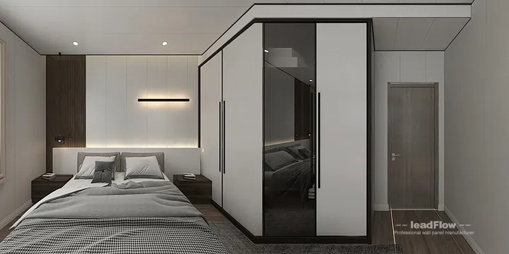 Hangzhou Apartment Interior with WPC Interior Panel &mdash; Master Bedroom Accent in Hangzhou, China - photo 11