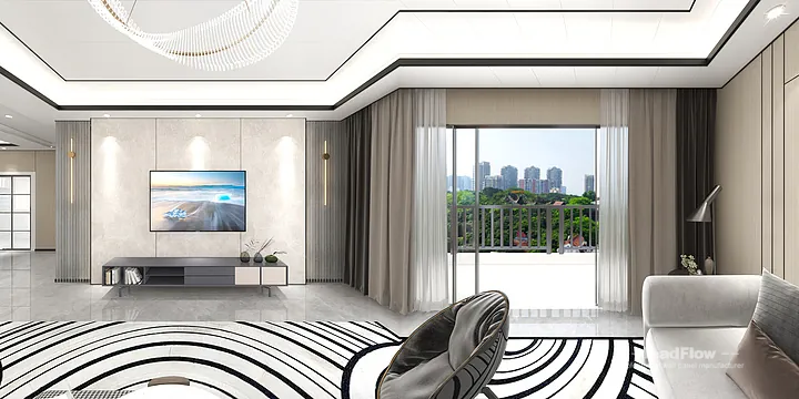 Hangzhou Apartment with WPC Wall Panel &mdash; Living-Dining Room Feature in Hangzhou, China - photo 1