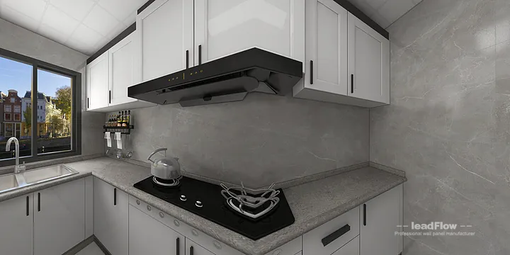 Hangzhou Apartment with WPC Wall Cladding &mdash; Kitchen Feature in Hangzhou, China - photo 5
