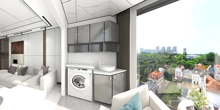 WPC Wall Panel Apartment Case Study in Hangzhou | Warm Balcony in Hangzhou, China - photo 8