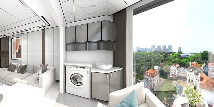 WPC Wall Panel Apartment Case Study in Hangzhou | Warm Balcony in Hangzhou, China - photo 9
